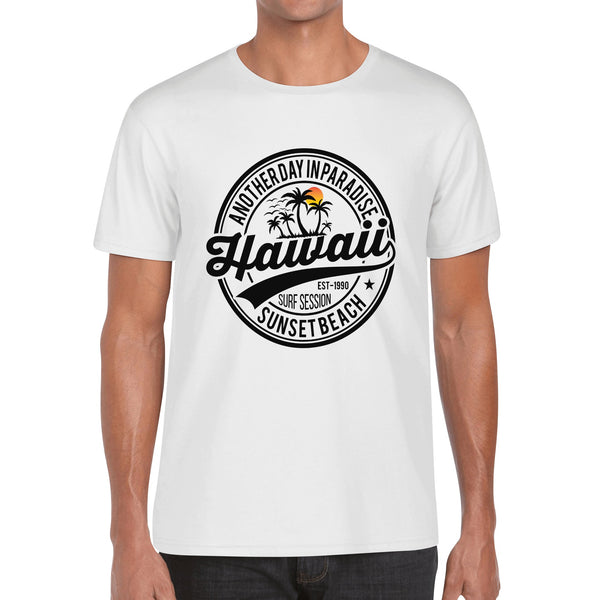 Mens Cotton T-Shirt - Hawaii Beach Tee v3