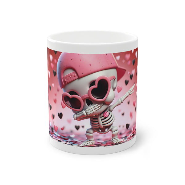 3D Valentine Skeleton 013 - 11 oz Mug by Zycotic