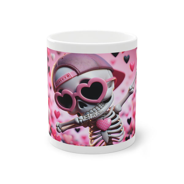 3D Valentine Skeleton 016 - 11 oz Mug by Zycotic