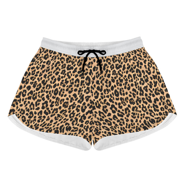 Womens Casual Shorts - Cheetah Print