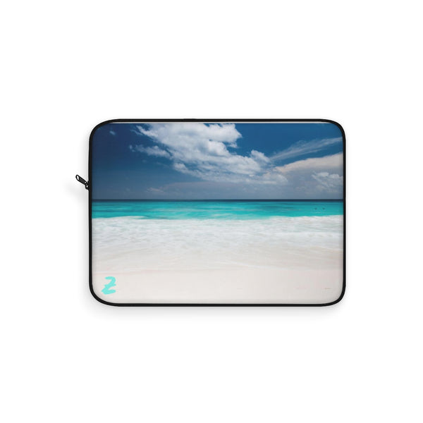 Laptop Sleeve - White Beach Sand Scenery
