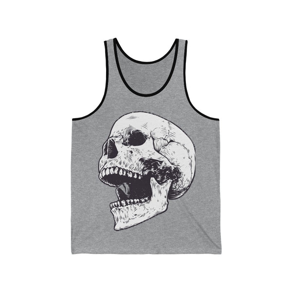 Halloween Unisex Jersey Tank 100% Airlume Cotton - Anatomic Skull by Zycotic