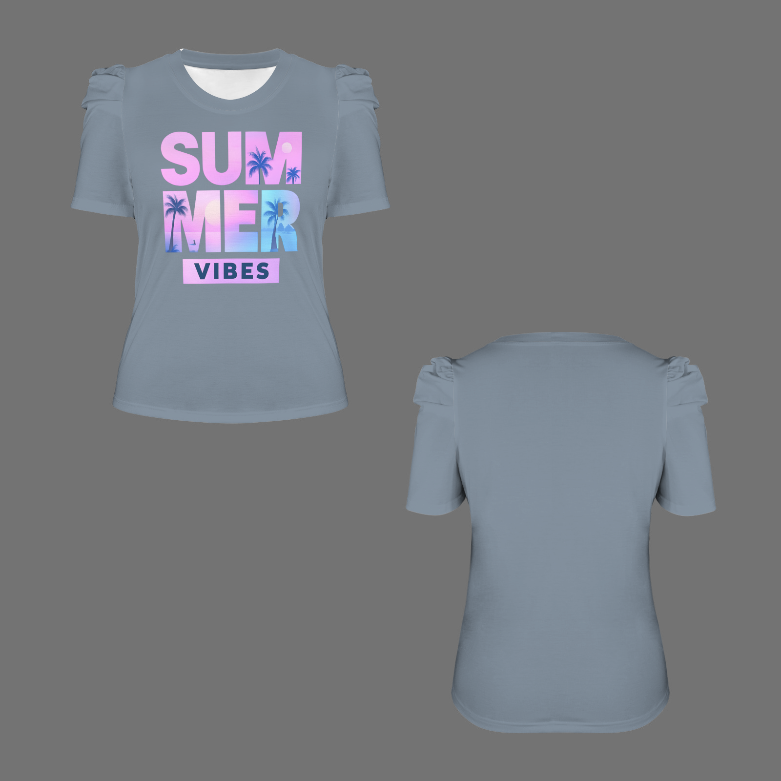 Summer Puff Sleeve T-Shirt - 4