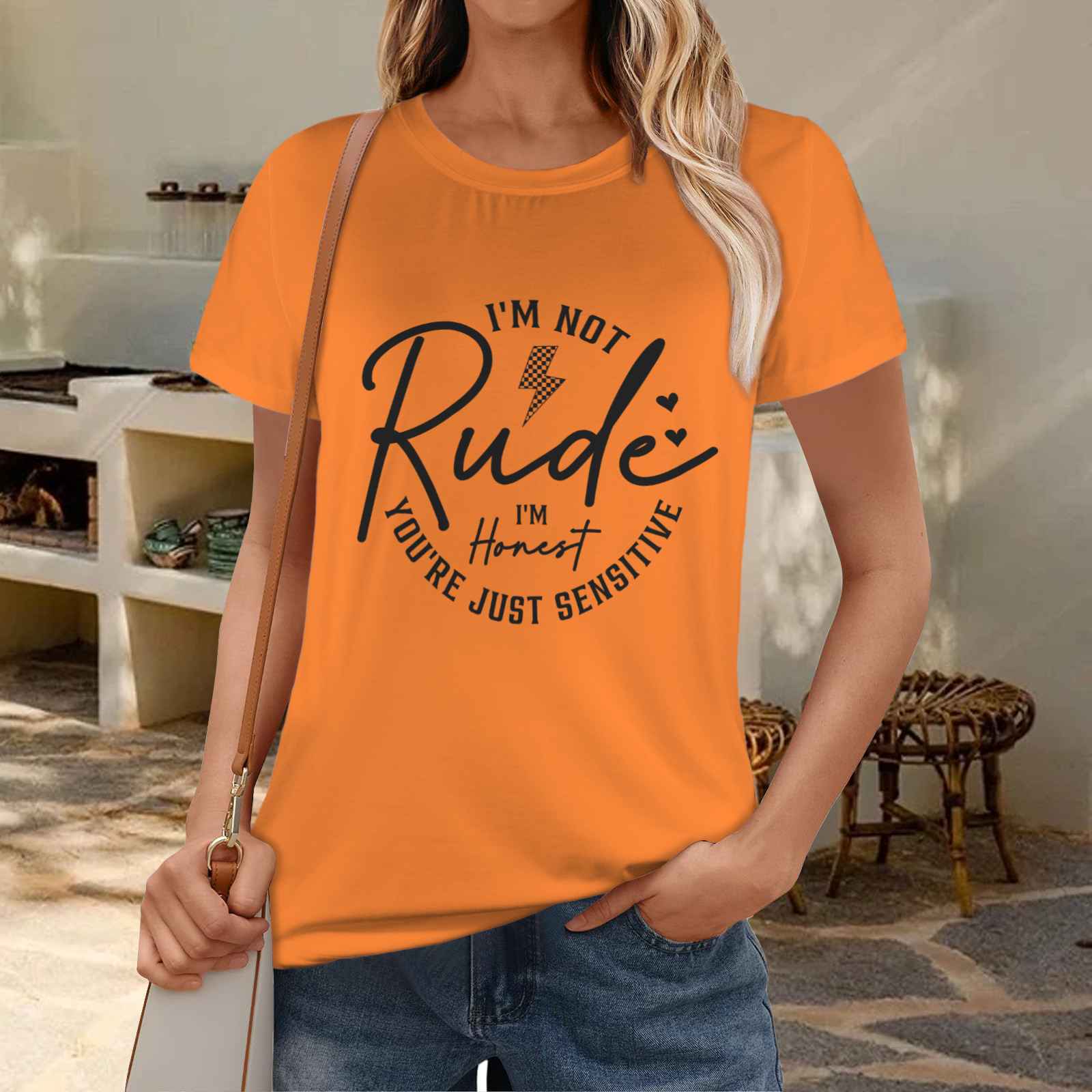 Not Rude T-Shirt - Orange