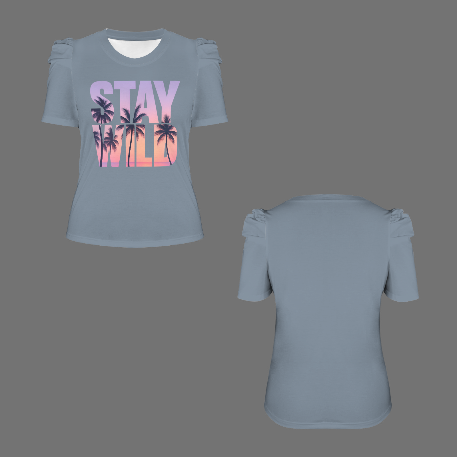 Summer Puff Sleeve T-Shirt - 3