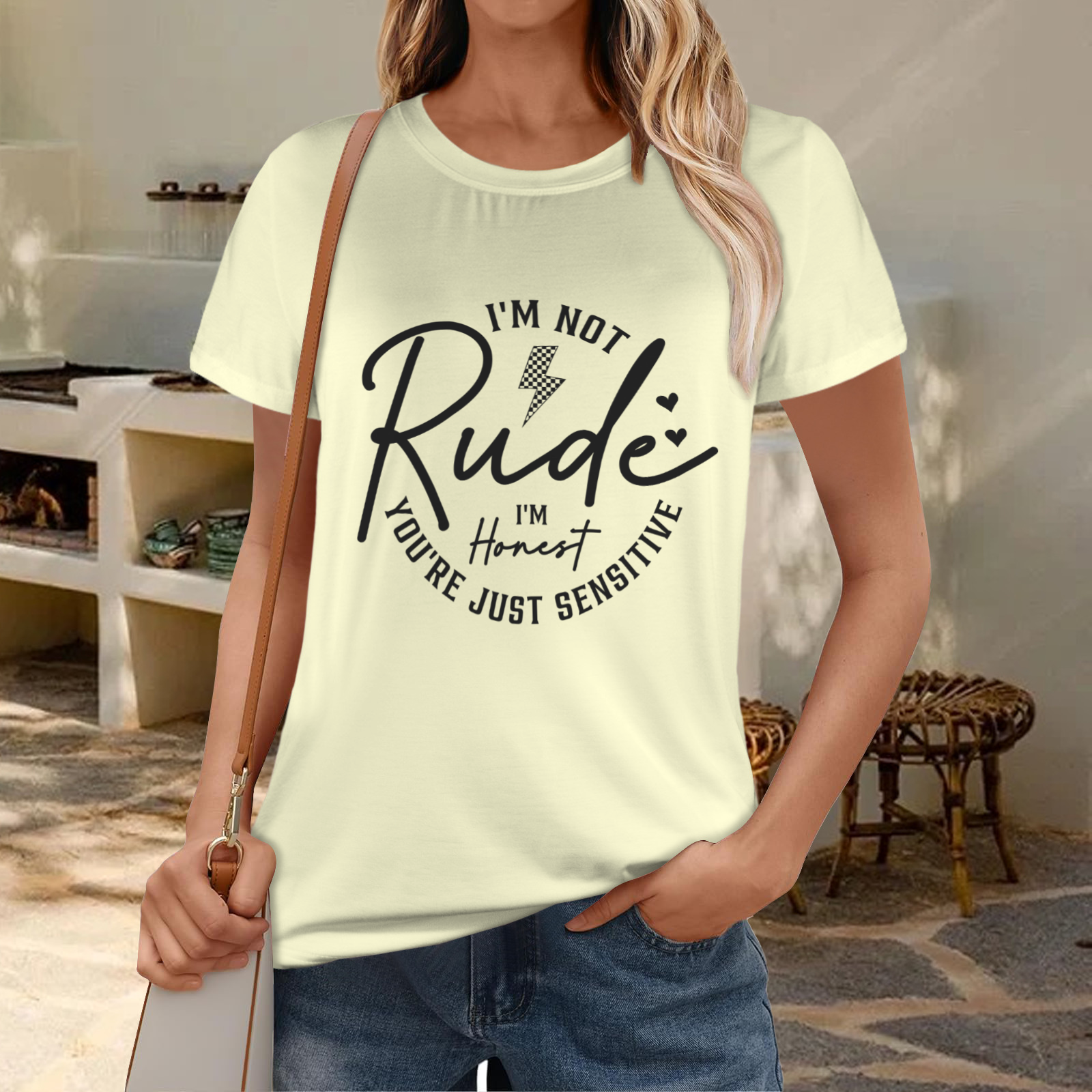 Not Rude T-Shirt - Sand