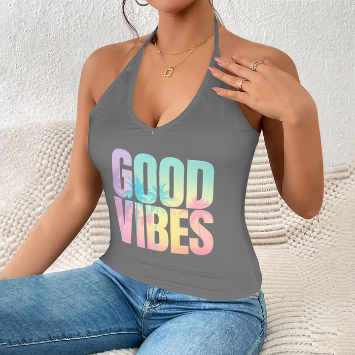 Summer Halter Cami Top - Gray 5