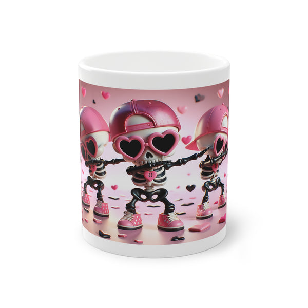 3D Valentine Skeleton 014 - 11 oz Mug by Zycotic