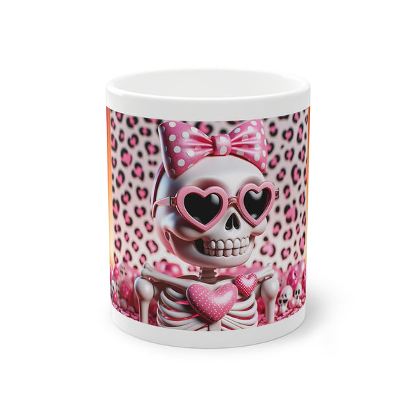 3D Valentine Skeleton 001 - 11 oz Mug by Zycotic