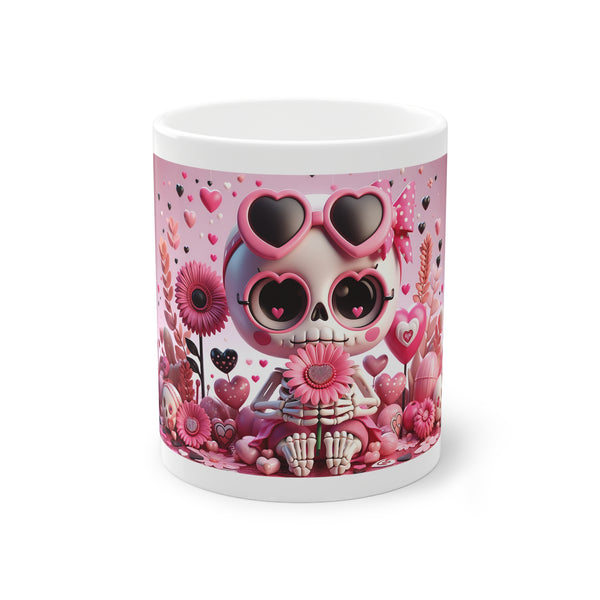 3D Valentine Skeleton 005 - 11 oz Mug by Zycotic