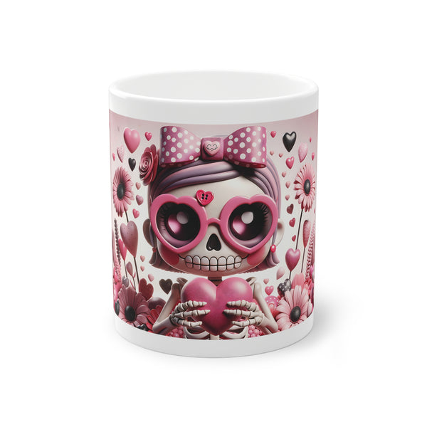 3D Valentine Skeleton 006 - 11 oz Mug by Zycotic