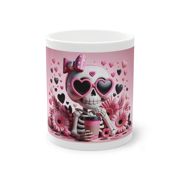 3D Valentine Skeleton 009 - 11 oz Mug by Zycotic