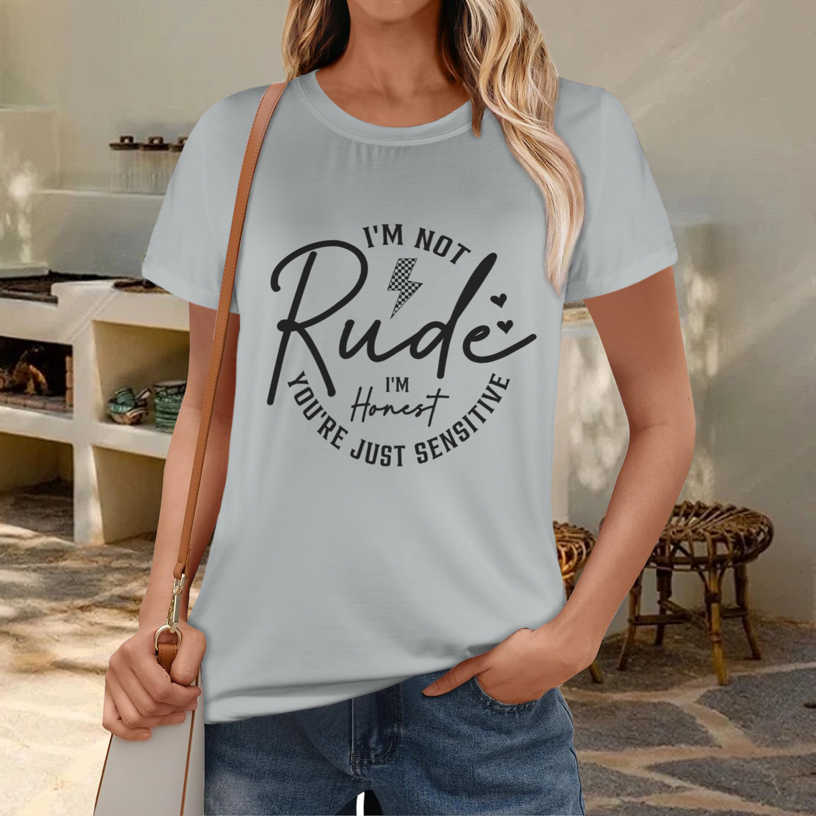 Not Rude T-Shirt - Gray