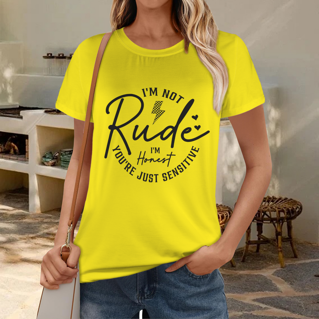 Not Rude T-Shirt - Yellow