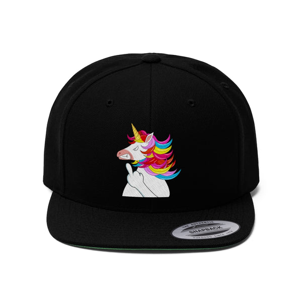 Angry Unicorn - Unisex Flat Bill Hat