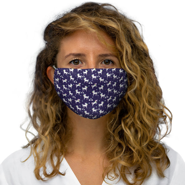 Zycotic Purple Unicorn Pattern Snug-Fit Polyester Face Mask