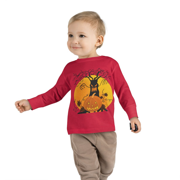 Toddler Long Sleeve Tee - Boy/Girl - Tree & Pumpkin by Zycotic