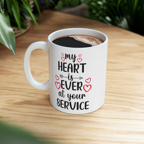 Zycotic - My Heart At Your Service Ceramic Mug 11oz - Left Handle View
