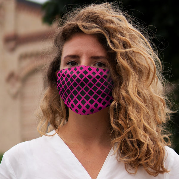 Zycotic Hot Pink & Diamonds Snug-Fit Polyester Face Mask