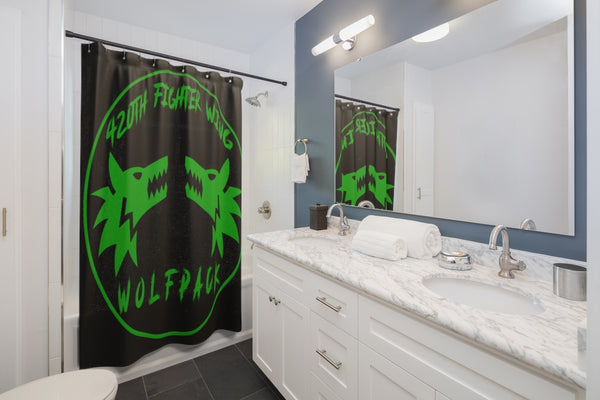 420th Wolfpack - Shower Curtains