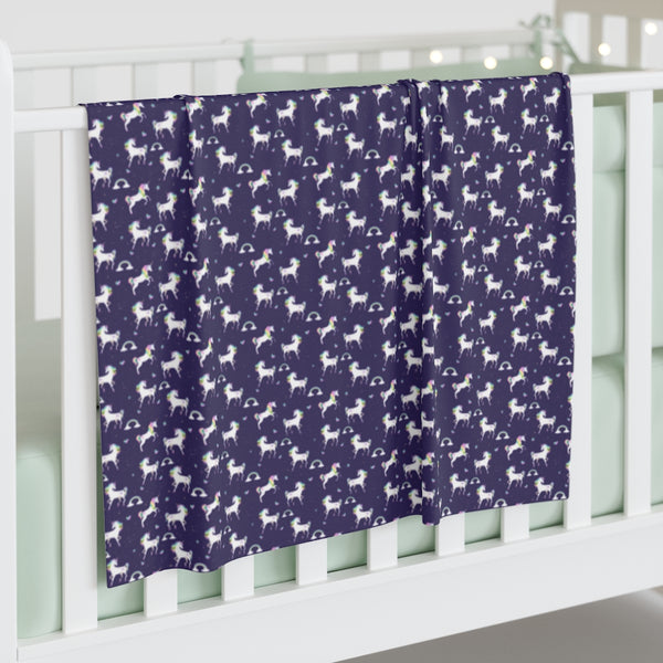 Zycotic Purple Unicorn Pattern Baby Swaddle Blanket